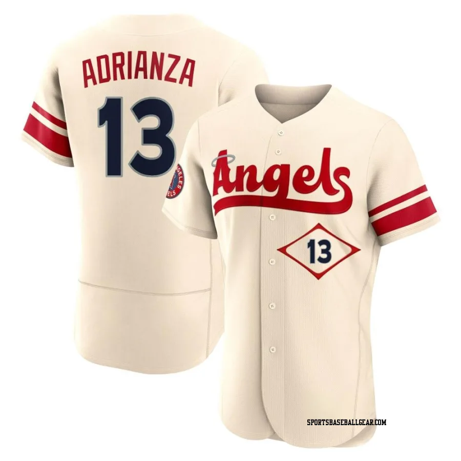 Ehire Adrianza Men's Los Angeles Angels Cream Authentic 2022 City Connect Jersey