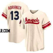 Ehire Adrianza Men's Los Angeles Angels Cream Replica 2022 City Connect Jersey