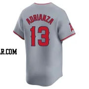 Ehire Adrianza Men's Los Angeles Angels Gray Limited Away Jersey