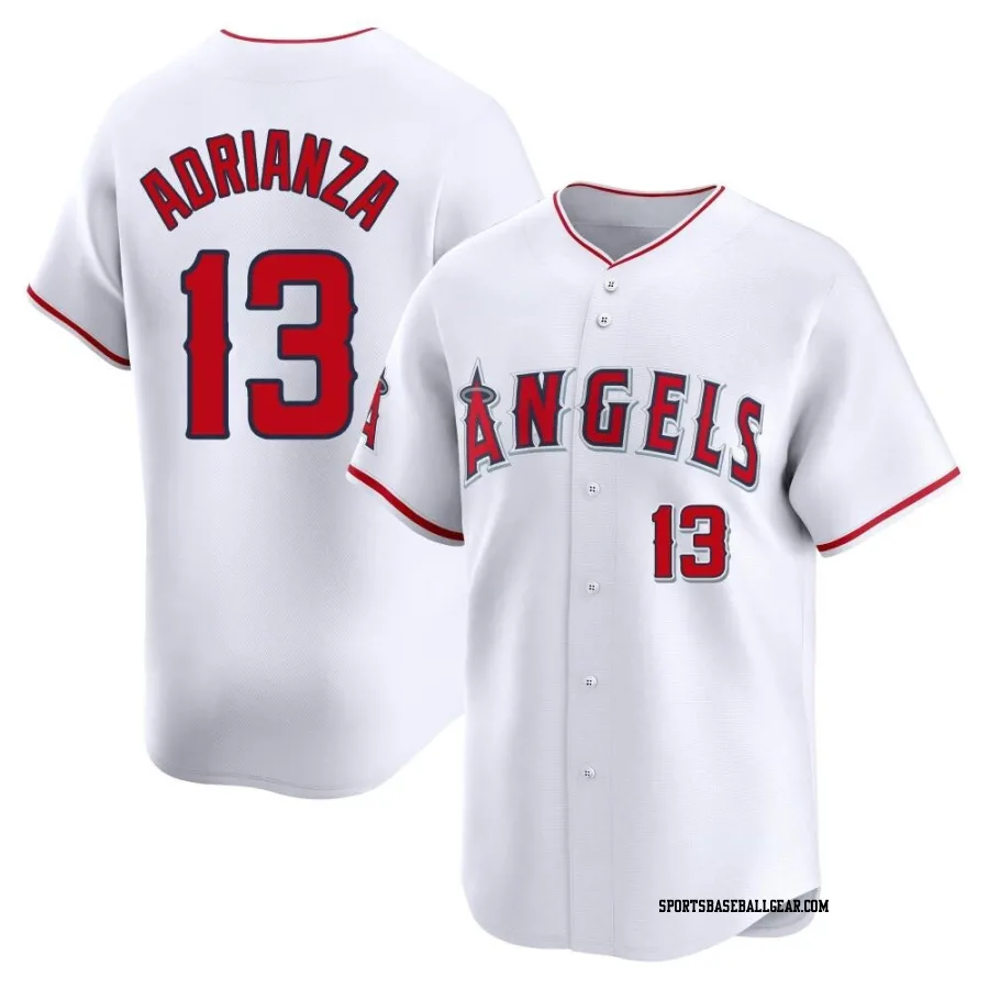 Ehire Adrianza Men's Los Angeles Angels White Limited Home Jersey