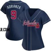 Ehire Adrianza Women's Atlanta Braves Navy Replica Alternate Jersey