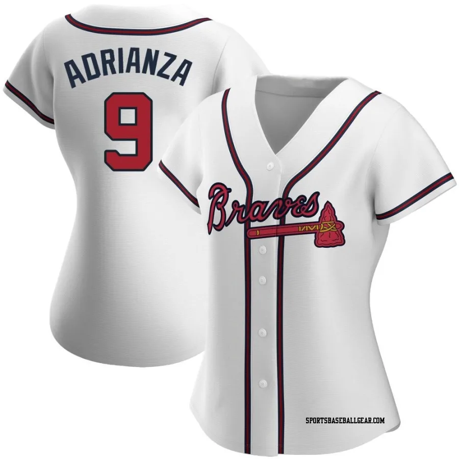 Ehire Adrianza Women's Atlanta Braves White Replica Home Jersey