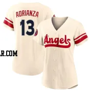 Ehire Adrianza Women's Los Angeles Angels Cream Authentic 2022 City Connect Jersey