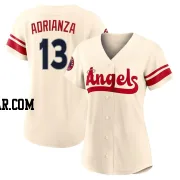 Ehire Adrianza Women's Los Angeles Angels Cream Replica 2022 City Connect Jersey