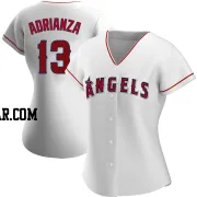 Ehire Adrianza Women's Los Angeles Angels White Authentic Home Jersey