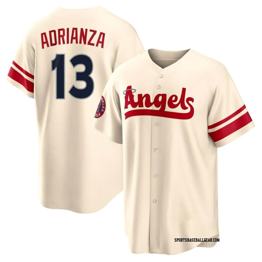 Ehire Adrianza Youth Los Angeles Angels Cream Replica 2022 City Connect Jersey