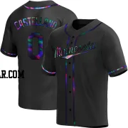 Eiberson Castellano Men's Minnesota Twins Black Holographic Replica Alternate Jersey