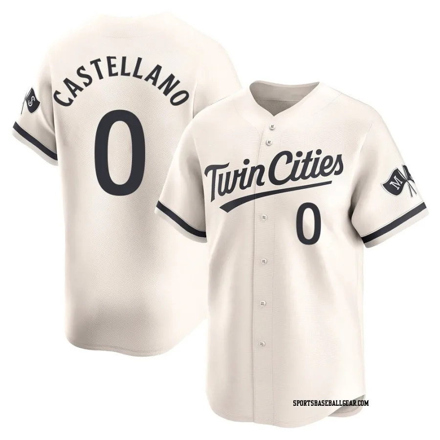 Eiberson Castellano Men's Minnesota Twins Cream Limited Alternate Jersey