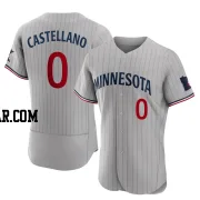 Eiberson Castellano Men's Minnesota Twins Gray Authentic Road Jersey