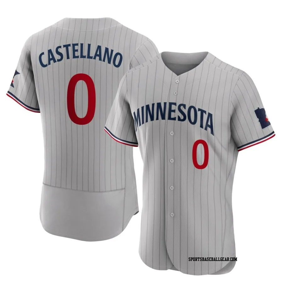 Eiberson Castellano Men's Minnesota Twins Gray Authentic Road Jersey