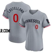 Eiberson Castellano Men's Minnesota Twins Gray Elite Road Jersey