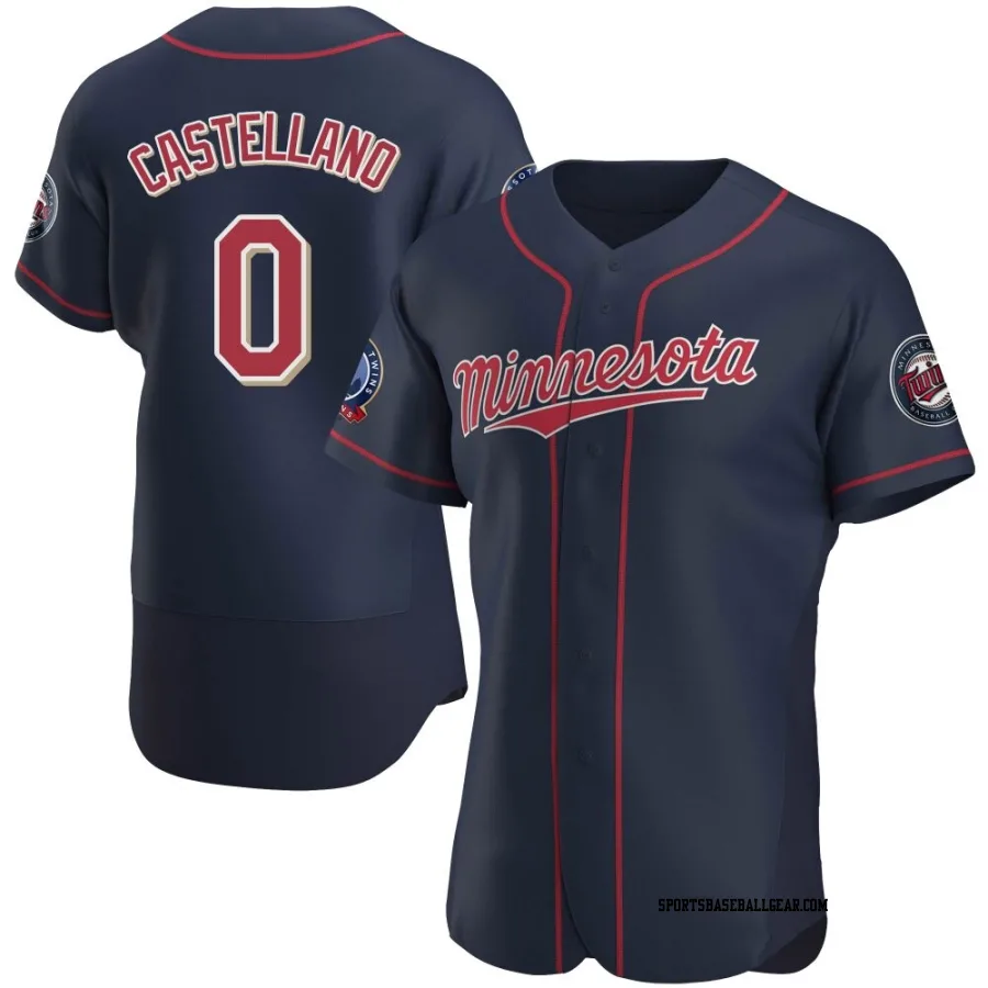 Eiberson Castellano Men's Minnesota Twins Navy Authentic Alternate 60th Season Jersey