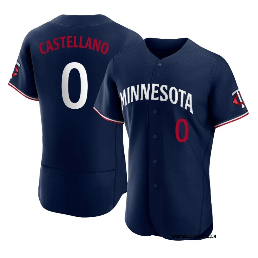 Eiberson Castellano Men's Minnesota Twins Navy Authentic Alternate Jersey