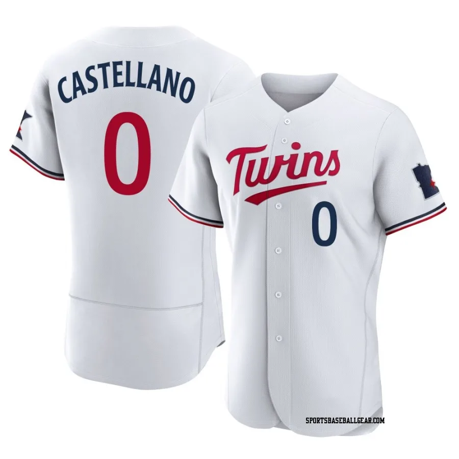 Eiberson Castellano Men's Minnesota Twins White Authentic Home Jersey