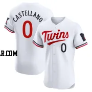 Eiberson Castellano Men's Minnesota Twins White Elite Home Jersey