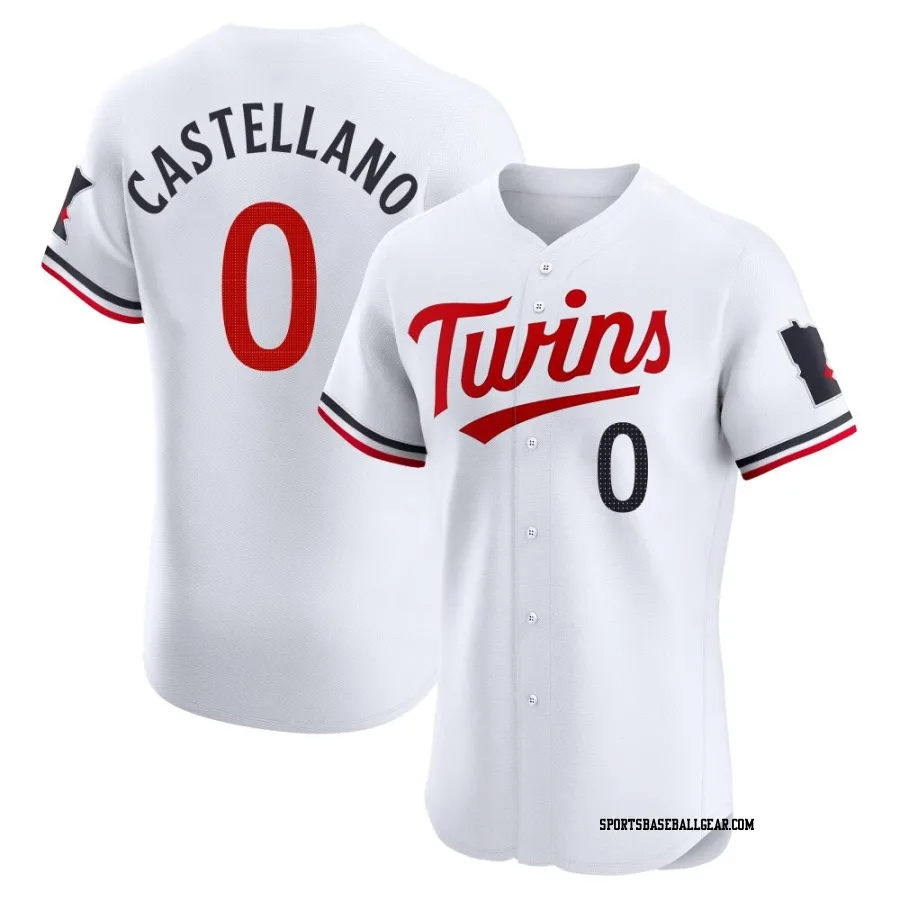 Eiberson Castellano Men's Minnesota Twins White Elite Home Jersey