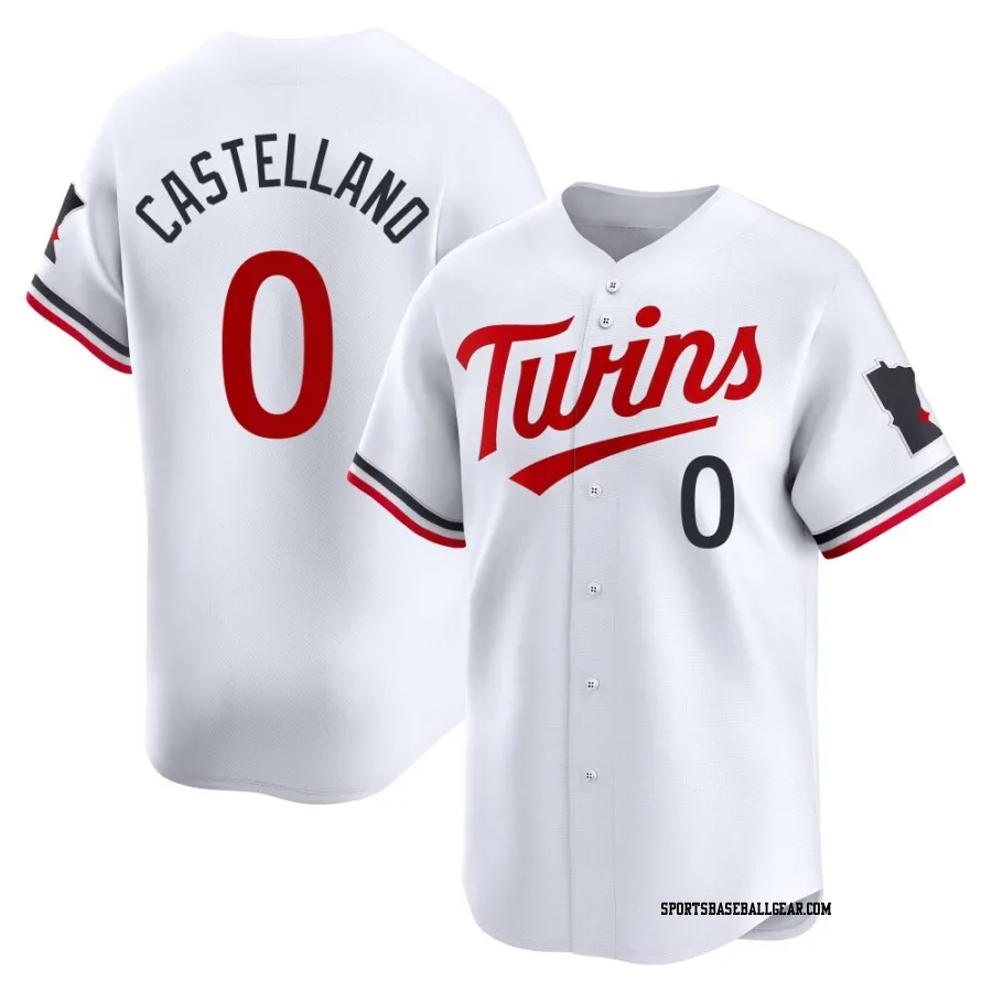 Eiberson Castellano Men's Minnesota Twins White Limited Home Jersey