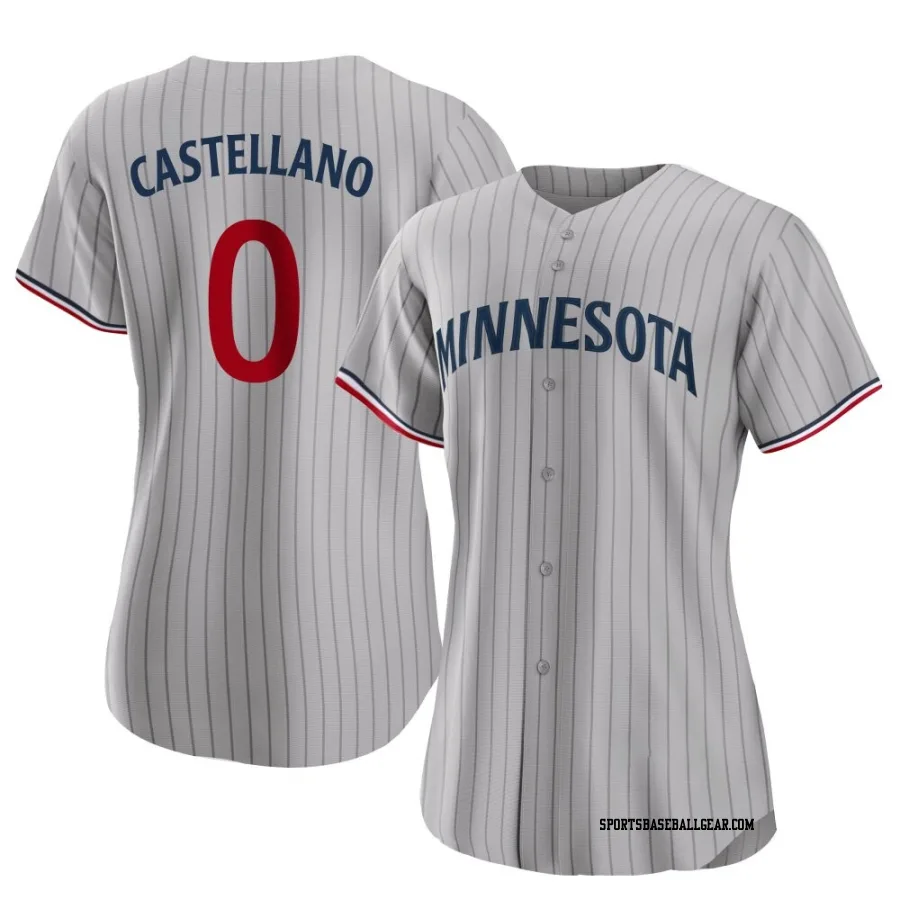 Eiberson Castellano Women's Minnesota Twins Gray Authentic Road Jersey