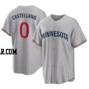 Eiberson Castellano Youth Minnesota Twins Gray Replica Road Jersey