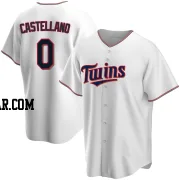 Eiberson Castellano Youth Minnesota Twins White Replica Home Jersey