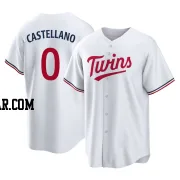 Eiberson Castellano Youth Minnesota Twins White Replica Home Jersey