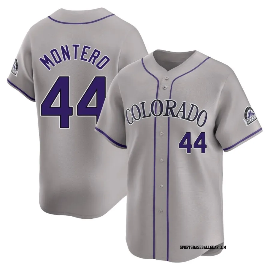 Elehuris Montero Men's Colorado Rockies Gray Limited Road Jersey