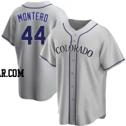 Elehuris Montero Men's Colorado Rockies Gray Replica Road Jersey