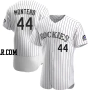 Elehuris Montero Men's Colorado Rockies White Authentic Home Jersey