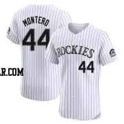 Elehuris Montero Men's Colorado Rockies White Elite Home Jersey