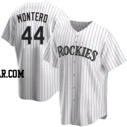 Elehuris Montero Men's Colorado Rockies White Replica Home Jersey