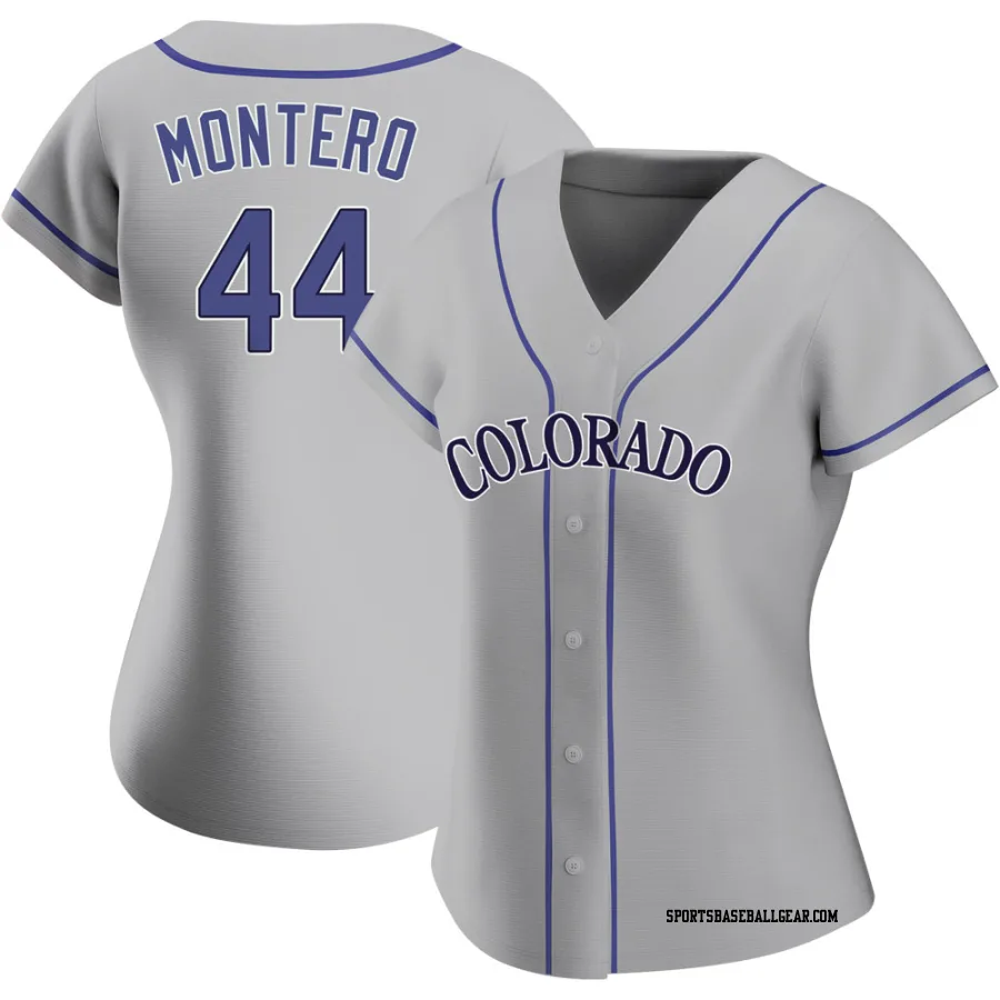 Elehuris Montero Women's Colorado Rockies Gray Authentic Road Jersey