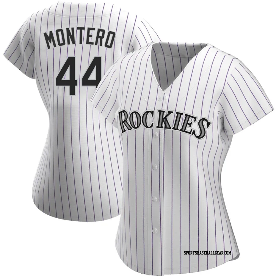 Elehuris Montero Women's Colorado Rockies White Authentic Home Jersey