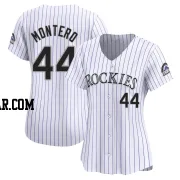 Elehuris Montero Women's Colorado Rockies White Limited Home Jersey