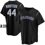 Elehuris Montero Youth Colorado Rockies Black Replica Alternate Jersey