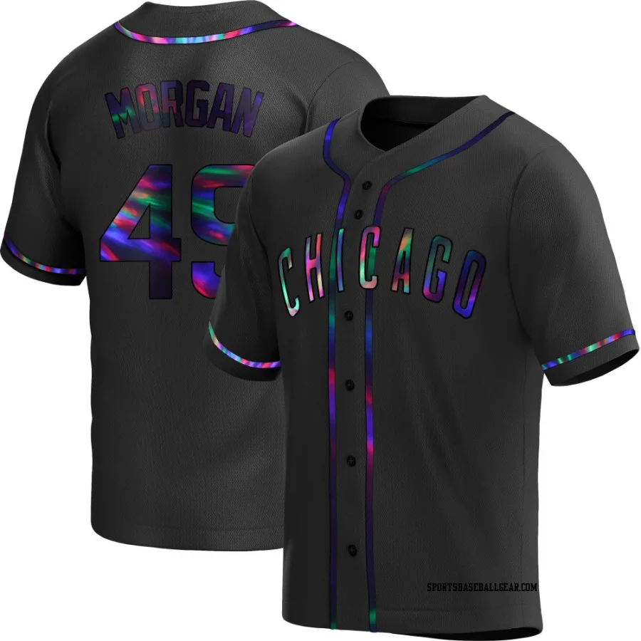 Eli Morgan Men's Chicago Cubs Black Holographic Replica Alternate Jersey