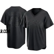 Eli Morgan Men's Chicago Cubs Black Replica Pitch Fashion Jersey