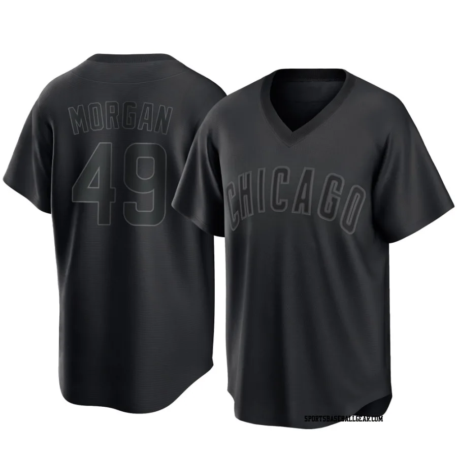 Eli Morgan Men's Chicago Cubs Black Replica Pitch Fashion Jersey