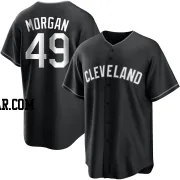 Eli Morgan Men's Cleveland Guardians Black/White Replica Jersey