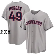 Eli Morgan Men's Cleveland Guardians Gray Replica Road Jersey