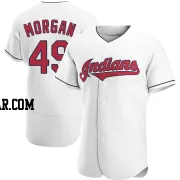 Eli Morgan Men's Cleveland Guardians White Authentic Home Jersey