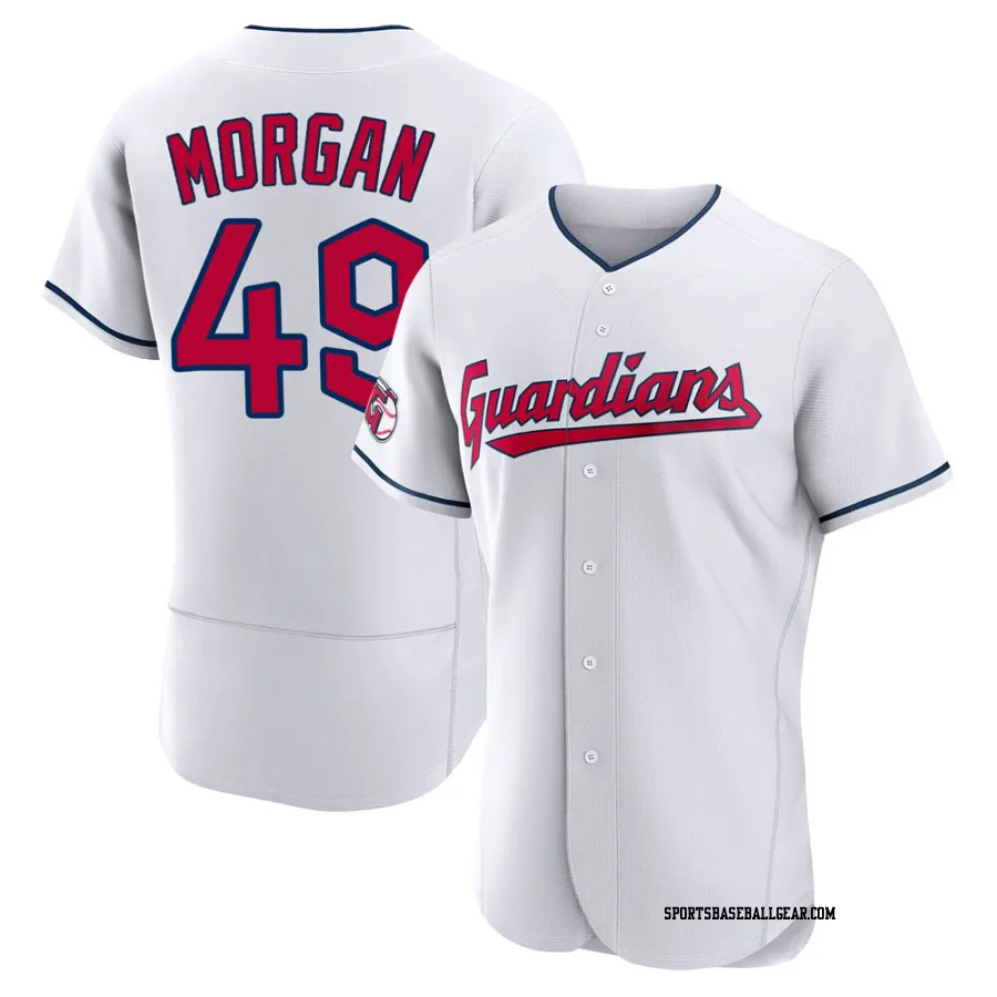 Eli Morgan Men's Cleveland Guardians White Authentic Home Jersey