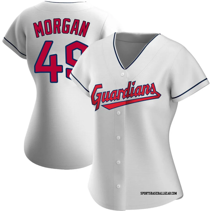 Eli Morgan Women's Cleveland Guardians White Replica Home Jersey