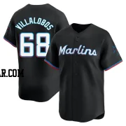 Eli Villalobos Men's Miami Marlins Black Limited Alternate Jersey