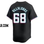 Eli Villalobos Men's Miami Marlins Black Limited Alternate Jersey