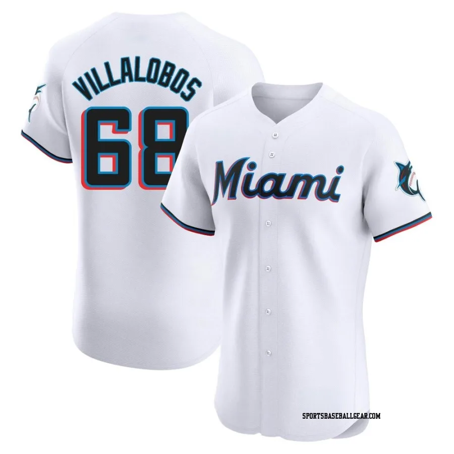 Eli Villalobos Men's Miami Marlins White Elite Home Jersey