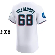 Eli Villalobos Men's Miami Marlins White Elite Home Patch Jersey