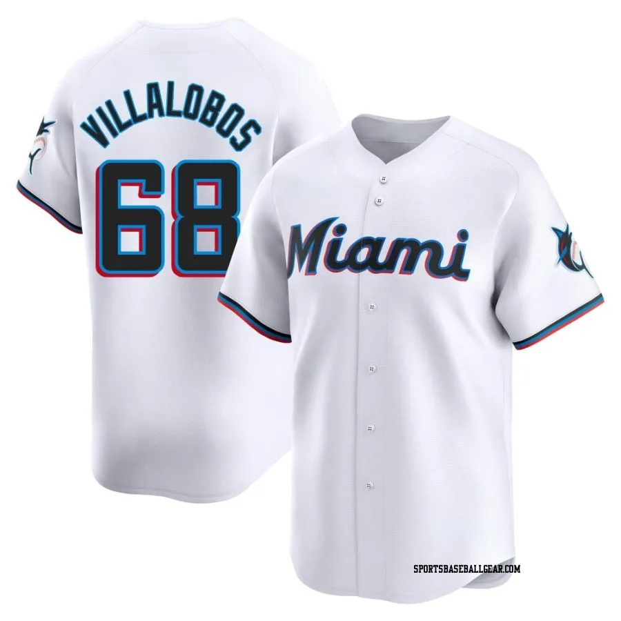 Eli Villalobos Men's Miami Marlins White Limited Home Jersey