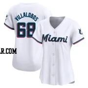 Eli Villalobos Women's Miami Marlins White Limited Home Jersey