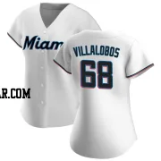 Eli Villalobos Women's Miami Marlins White Replica Home Jersey