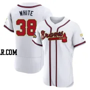 Eli White Men's Atlanta Braves Gold Authentic White 2022 Program Jersey